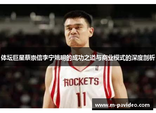 体坛巨星蔡崇信李宁姚明的成功之道与商业模式的深度剖析